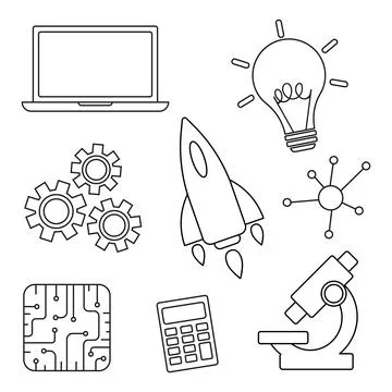 STEM education elements Stock Illustration