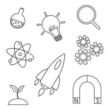STEM education elements Stock Illustration