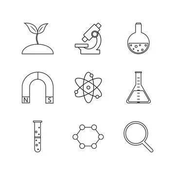 STEM education icons 2 Stock Illustration