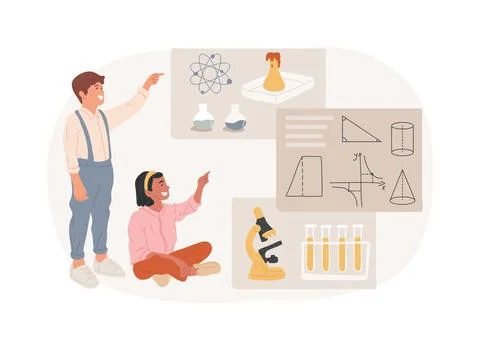 STEM education isolated concept vector illustration. Illustrazione stock