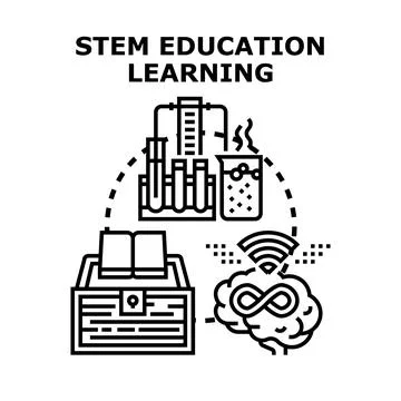 Stem education learning concept for future development Stock Illustration