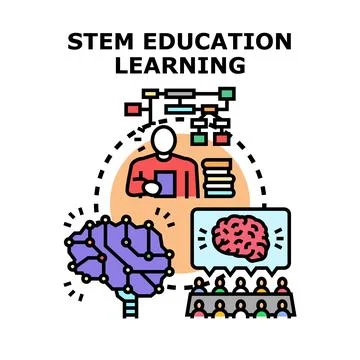Stem education learning process developing scientific knowledge 스톡 일러스트