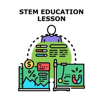 Stem education lesson concept for learning and development Stock Illustration