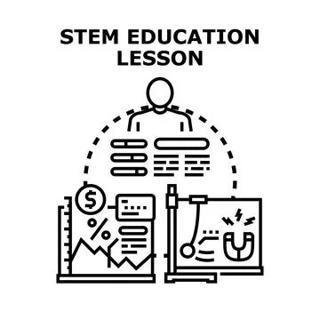 Stem education lesson concept for learning and development Stock Illustration