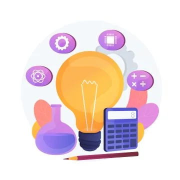 STEM education vector concept metaphor Illustrazione stock