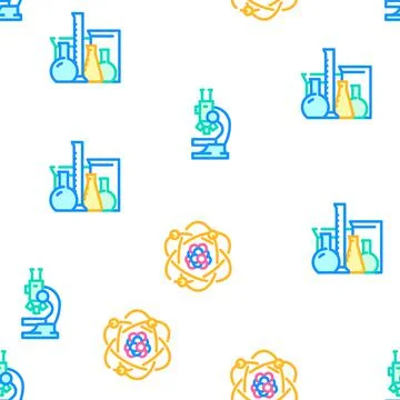 Stem Engineer Process And Science Icons Set Vector Illustrazione stock