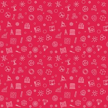 STEM minimal seamless background - vector concept pattern Stockillustratie