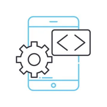 Stem program line icon, outline symbol, vector illustration, concept sign Illustration
