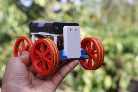 STEM robot or also called as Robotic car that is built for learning 스톡 사진