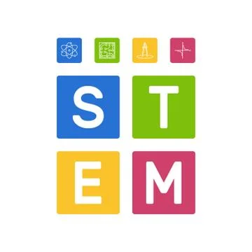 STEM - Science and Math vector concept illustration Stock Illustration