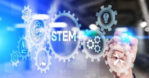 STEM science, technology, engineering, and mathematics as educational category. Stock Photos