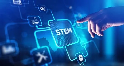 STEM Science, Technology, Engineering, and Mathematics Education, projection  Foto stock