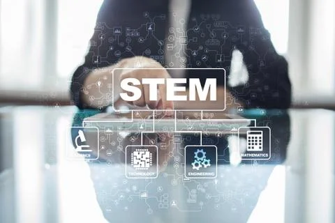 STEM. Science Technology Engineering Math. Sci-Tech. Tech. Business concept. Stock Photos