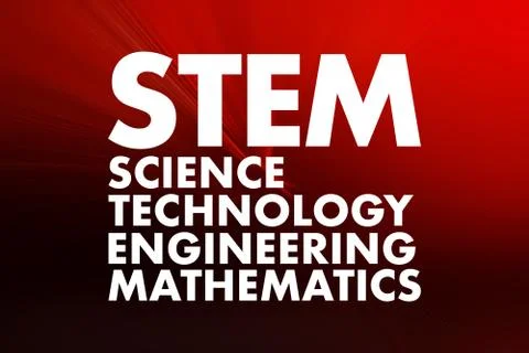 STEM - Science, Technology, Engineering, Mathematics acronym, education conce Stock Illustration