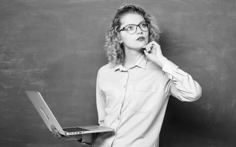 STEM student. Informatics and programming. Teaching online course. Online school Foto stock