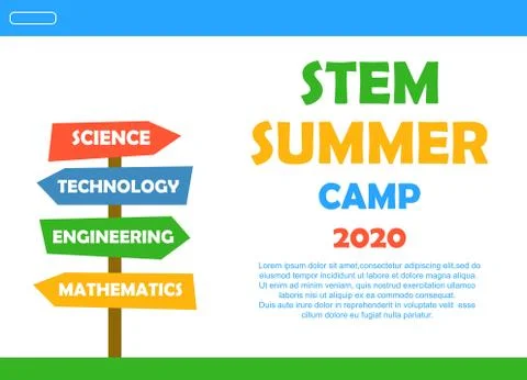 STEM Summer Camp 6 Stock Illustration