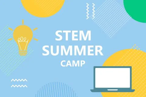 STEM summer camp banner Stock Illustration