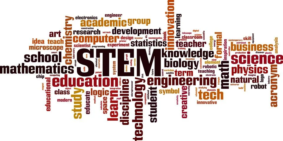 STEM word cloud Stock Illustration