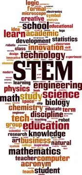 STEM word cloud Stock Illustration