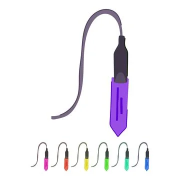 Stemless soil moisture sensor vector cartoon graphic Stock Illustration