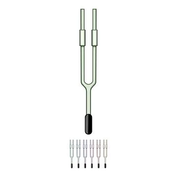 Stemless tuning fork cartoon vector graphic Stock Illustration