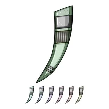 Stemless viking horn cartoon vector graphic Stock Illustration