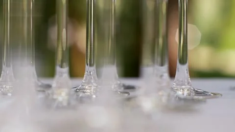 Stems of wine glasses Stock Footage 135525333