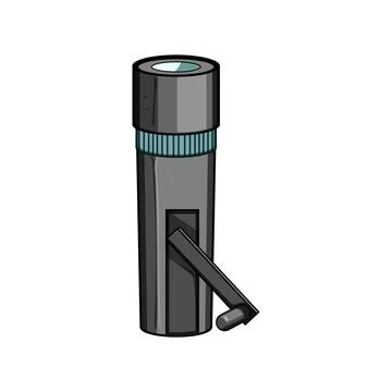 Stemware hand crank flashlight cartoon vector illustration Stock Illustration