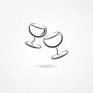 Stemware icon Stock Illustration