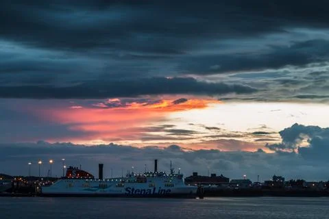 Stena Line being loaded up Stock Photos