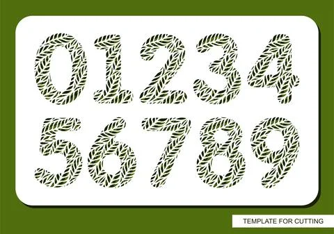 Stencil with all numbers.  イラスト素材