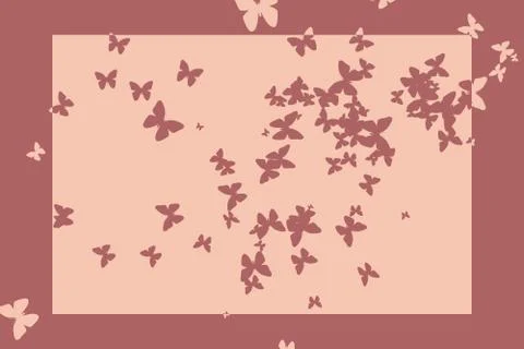 Stencil butterfly pattern design in pink tones Stock Illustration