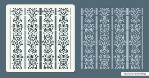 Stencil for drawing a classic pattern.  Stock Illustration