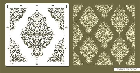 Stencil for drawing a classic pattern.  Stock Illustration