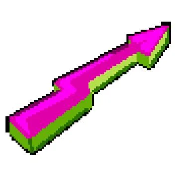 Stencil graffiti arrow pixel art vector illustration Stock Illustration