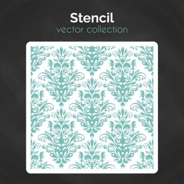 Stencil. Laser cuting template. Seamless pattern for decorative panel Stock Illustration
