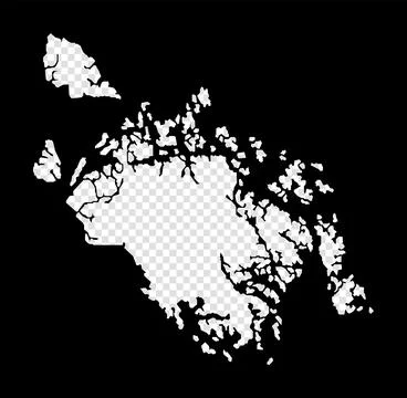 Stencil map of Cat Ba Island. Simple and minimal transparent map of Cat Ba .. Stock Illustration