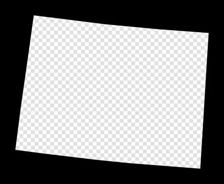 Stencil map of Colorado. Simple and minimal transparent map of Colorado. Bl.. Ilustração Stock