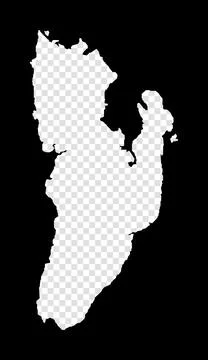 Stencil map of Kadan Kyun. Simple and minimal transparent map of Kadan Kyun.. Stock Illustration