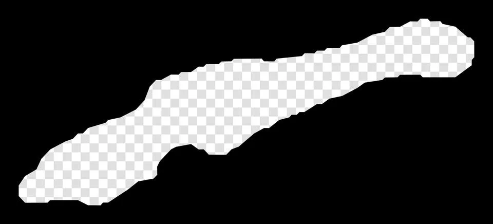 Stencil map of Little Cayman. Simple and minimal transparent map of Little .. イラスト素材