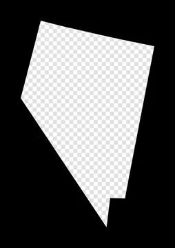 Stencil map of Nevada. Simple and minimal transparent map of Nevada. Black .. 스톡 일러스트