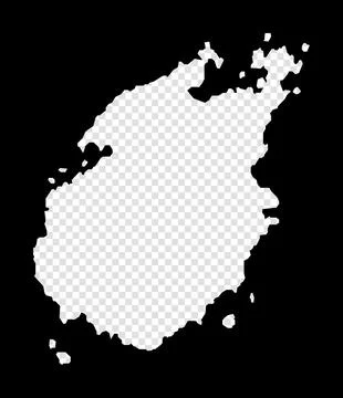Stencil map of Paros. Simple and minimal transparent map of Paros. Black re.. Stock-Illustration