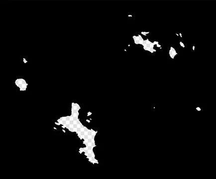 Stencil map of Seychelles. Simple and minimal transparent map of Seychelles.. Stock Photos
