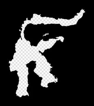 Stencil map of Sulawesi. Simple and minimal transparent map of Sulawesi. Bl.. イラスト素材