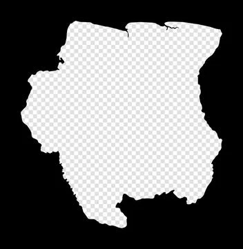 Stencil map of Suriname. Simple and minimal transparent map of Suriname. Bl.. イラスト素材