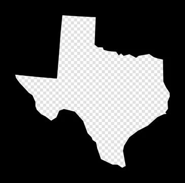 Stencil map of Texas. Simple and minimal transparent map of Texas. Black re.. Ilustração Stock