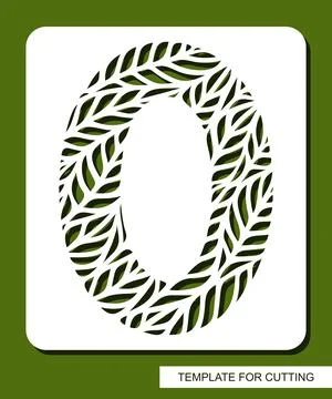Stencil with the number zero - 0.  Stock Illustration