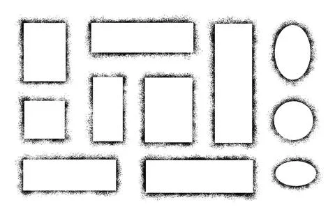 Stencil spray effect paint frame. Stock Illustration