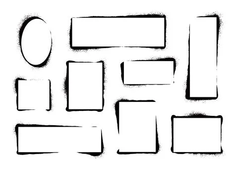 Stencil spray effect paint frame. Stock Illustration