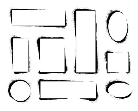 Stencil spray effect paint frame. Stock Illustration